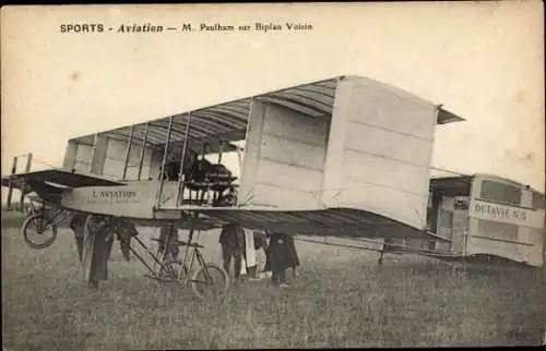 CPA Sports Aviation, M. Paulham sur Biplan Voisin