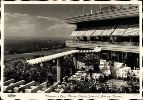 Ak Dresden Nordost Weißer Hirsch, Luisenhof, Terrasse, Aussicht, Hahn 10795