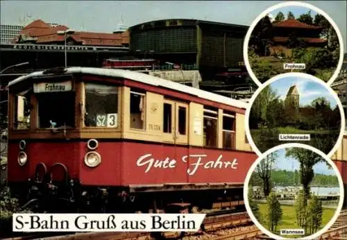 Ak Berlin, S-Bahn, Gute Fahrt, Frohnau, Lichtenrade, Wannsee, Bahnhof Zoologischer Garten