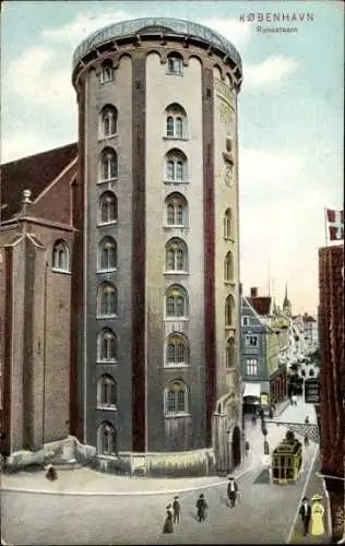 Ak København Kopenhagen Dänemark, Rundetaarn, Farbige Abbildung, Historisches Gebäude