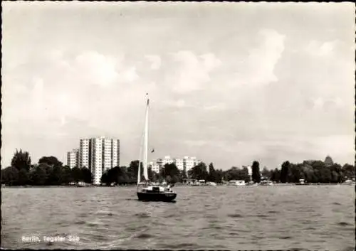 Ak Berlin Reinickendorf Tegel, Tegeler See, Hochhäuser