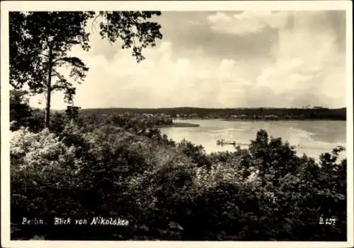 Foto Ak Berlin Zehlendorf Wannsee, Blick von Nikolskoe