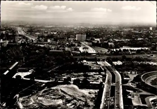 Ak Berlin Wilmersdorf Halensee, Stadtautobahn, Fliegeraufnahme