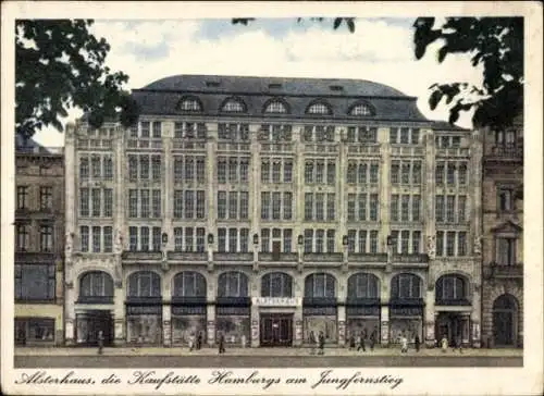Ak Hamburg Mitte Neustadt, Jungfernstieg, Alsterhaus