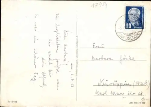 Ak Ostseebad Zinnowitz auf Usedom, Strand