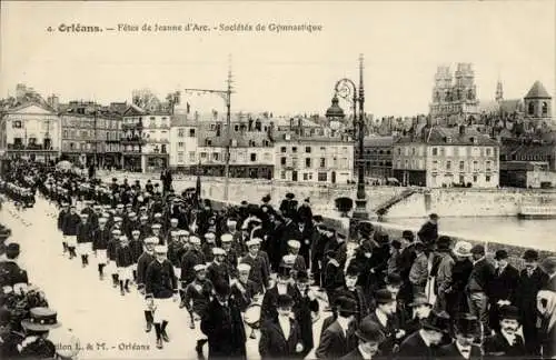 Ak Orléans Loiret, Les Fetes de Jeanne d'Arc, Societe de Gymnastique