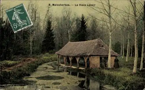Ak Malesherbes Loiret, Vieux Lavoir