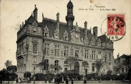 Ak Pantin Seine Saint Denis, Hôtel de Ville,  Architektur, Paris