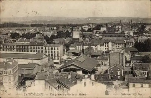 CPA Saint-Denis Seine-Saint-Denis, vue générale prise de la Mairie