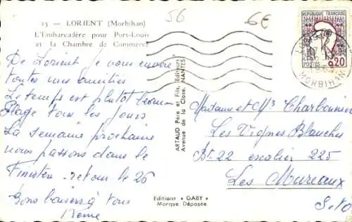 Ak Lorient Morbihan, Hafenansicht,  Architektur, Wasser, Boote