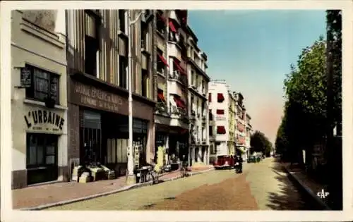Ak Lorient Morbihan, Straße mit Häusern, L'Urbaine, Grande Epicerie Nies, rote Blumen, Auto