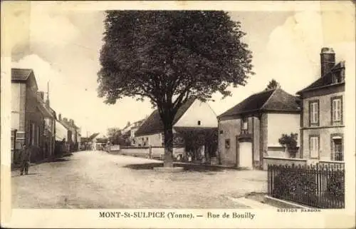 Ak Mont Saint Sulpice Yonne, Rue de Bouilly
