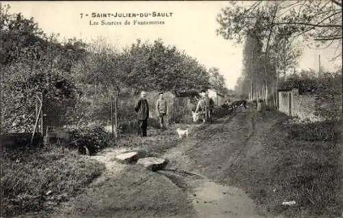 Ak Saint Julien du Sault Yonne, Sources du Fontenottes