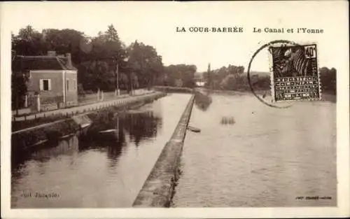 Ak La Cour Barrée Escolives Sainte Camille Yonne, Kanal und Yonne