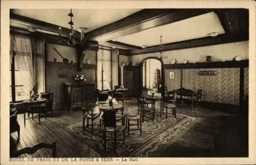 Ak Sens Yonne, Hotel de Paris et de la Poste