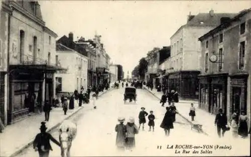 Ak La Roche sur Yon Vendee, Rue des Sables