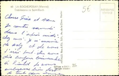 Ak La Roche Posay Vienne, Etablissements Saint Roche