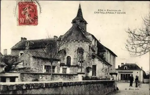 Ak Châtellerault Vienne, Historisches Gebäude,  aus der Umgebung von Chatellerault Cenon