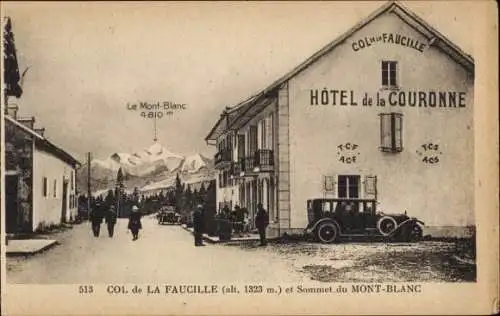 Ak Gex Ain, Col de la Faucille, Hôtel de la Couronne, Sommert du Mont Blanc