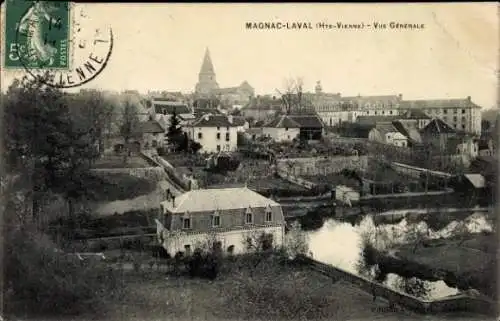 Ak Magnac Laval Haute Vienne, Vue Generale