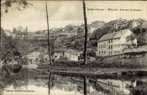 Ak Bellac Haute Vienne, Teilansicht, Fluss Vincou