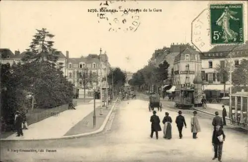 Ak Rennes Ille et Vilaine, L'Avenue de la Gare