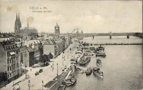 Ak Köln am Rhein, Stadtpanorama