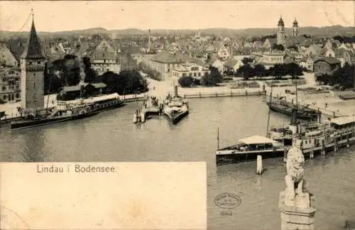 Ak Lindau am Bodensee Schwaben, Panorama
