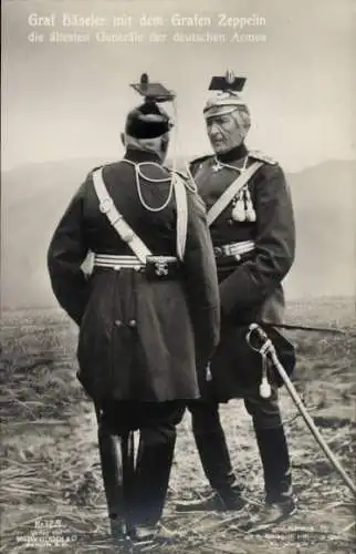 Ak Generalfeldmarschall Gottlieb von Haeseler, Ferdinand Graf von Zeppelin