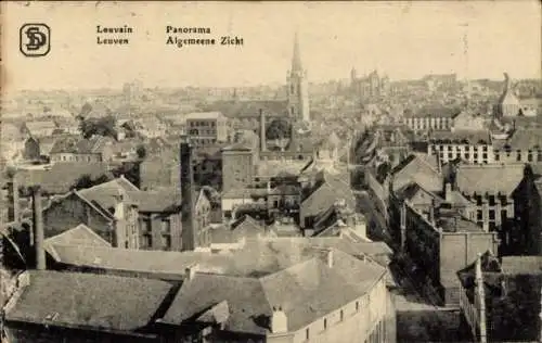 Ak Louvain Leuven Flämisch Brabant, Vogelperspektive, Stadtansicht, Kirche,  Gebäude, Panorama