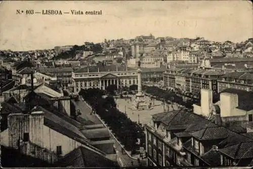 Ak Lisboa Lissabon Portugal, Landschaftsaufnahme von  zentrale Aussicht,  Architektur