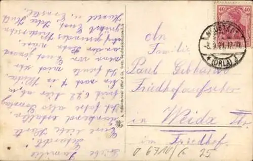 Ak Neustadt an der Orla, Historisches Gebäude, Restaurant, Gaststätte, 