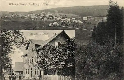 Ak Gehlberg Suhl in Thüringen, Landschaft von  Hotel Herzog Alfred, Höhenluftkurort