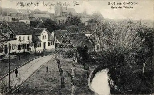 Ak Großörner Mansfeld im Harzvorland, Gruß aus  Landschaft, Häuser, Natur, Fluss
