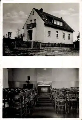 Ak Arnsbach Unterloquitz Probstzella Thüringen, Neuapostolische Kirche, Außenansicht, Innenraum m