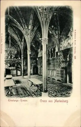 Ak Marienburg Malbork Westpreußen, Ordensburg, Erholungs-Remter