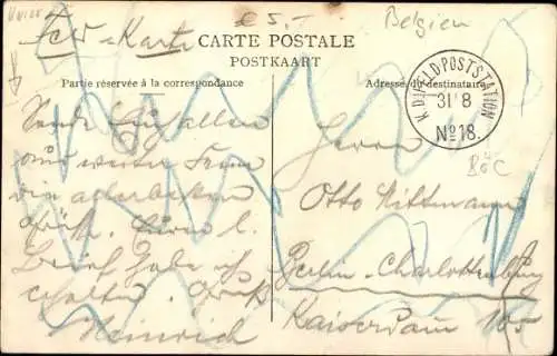 Ak Hal Flämisch Brabant Flandern, Place de la Gare et Rue Vandenpeereboom