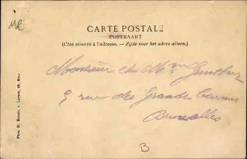 Ak Hal Flämisch Brabant Flandern, Panorama de la Gare