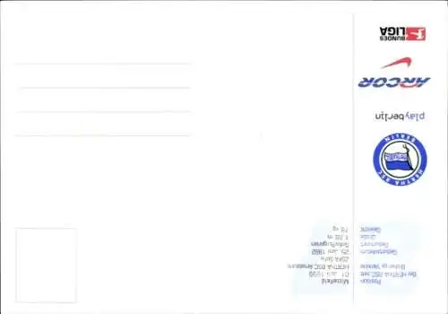 Autogrammkarte Fußballer Alexandar Mladenov, Hertha BSC, Autogramm