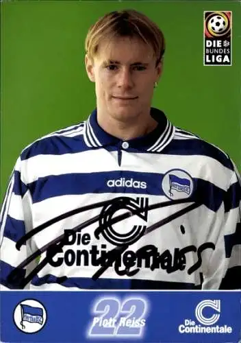 Autogrammkarte Fußballer Piotr Reiss, Hertha BSC, Autogramm
