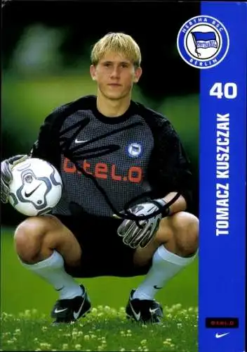 Autogrammkarte Fußballer Tomacz Kuszczak, Hertha BSC, Autogramm