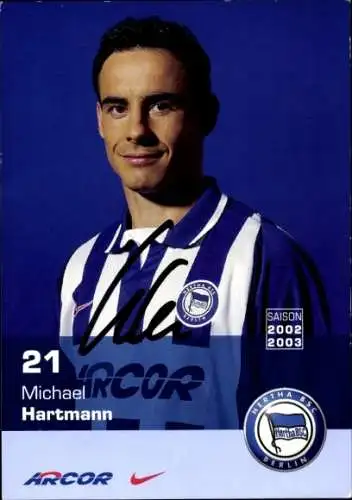 Autogrammkarte Fußballer Michael Hartmann, Hertha BSC, Autogramm