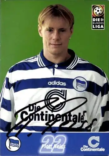Autogrammkarte Fußballer Piotr Reiss, Hertha BSC, Autogramm