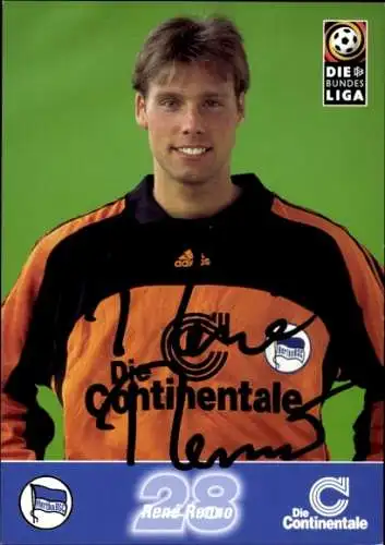 Autogrammkarte Fußballer René Renno, Hertha BSC, Autogramm