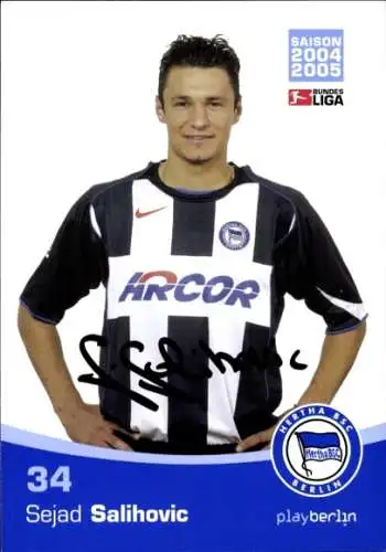 Autogrammkarte Fußballer Sejad Salihovic, Hertha BSC, Autogramm