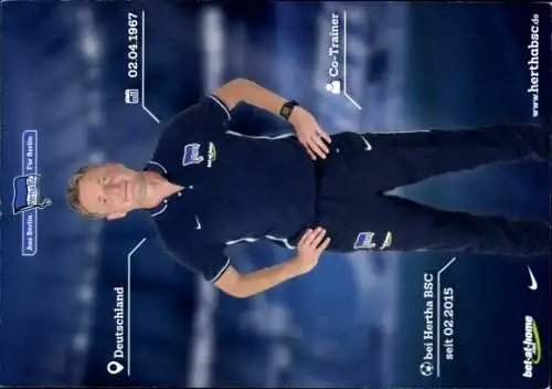 Autogrammkarte Co Trainer Rainer Widmayer, Hertha BSC, Autogramm