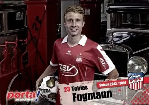 Autogrammkarte Fußballer Tobias Fugmann, FSV Zwickau, Autogramm