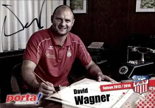 Autogrammkarte Co Trainer David Wagner, FSV Zwickau, Autogramm