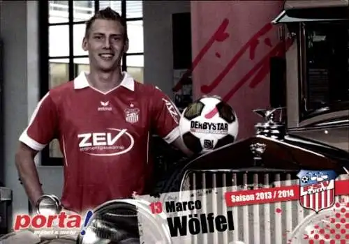Autogrammkarte Fußballer Marco Wölfel, FSV Zwickau, Autogramm