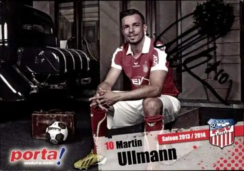 Autogrammkarte Fußballer Martin Ullmann, FSV Zwickau, Autogramm